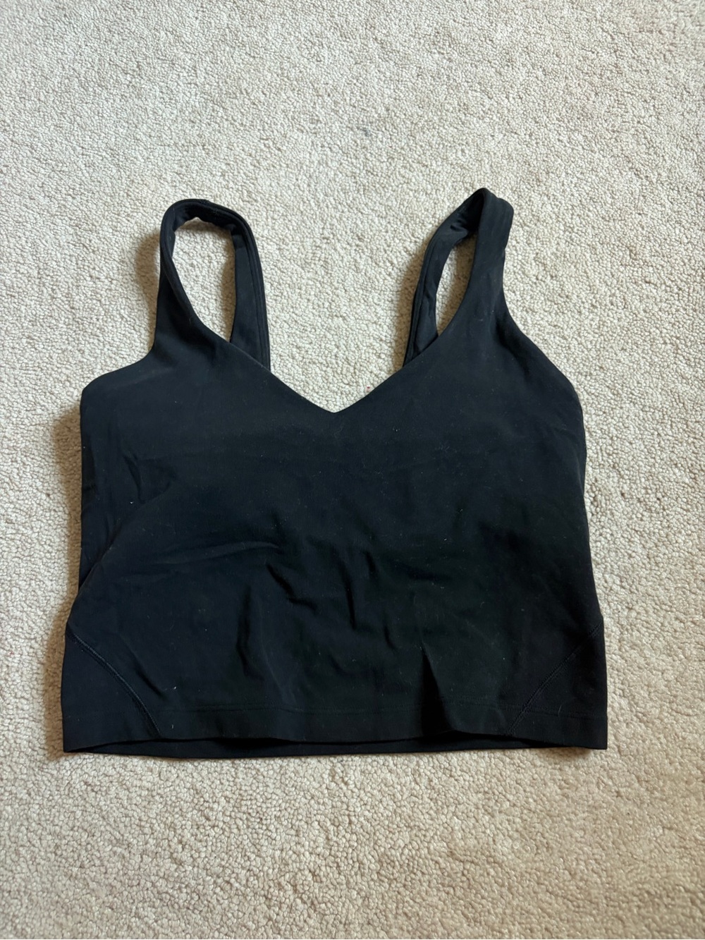 lululemon athletica Black Cropped Tank Top